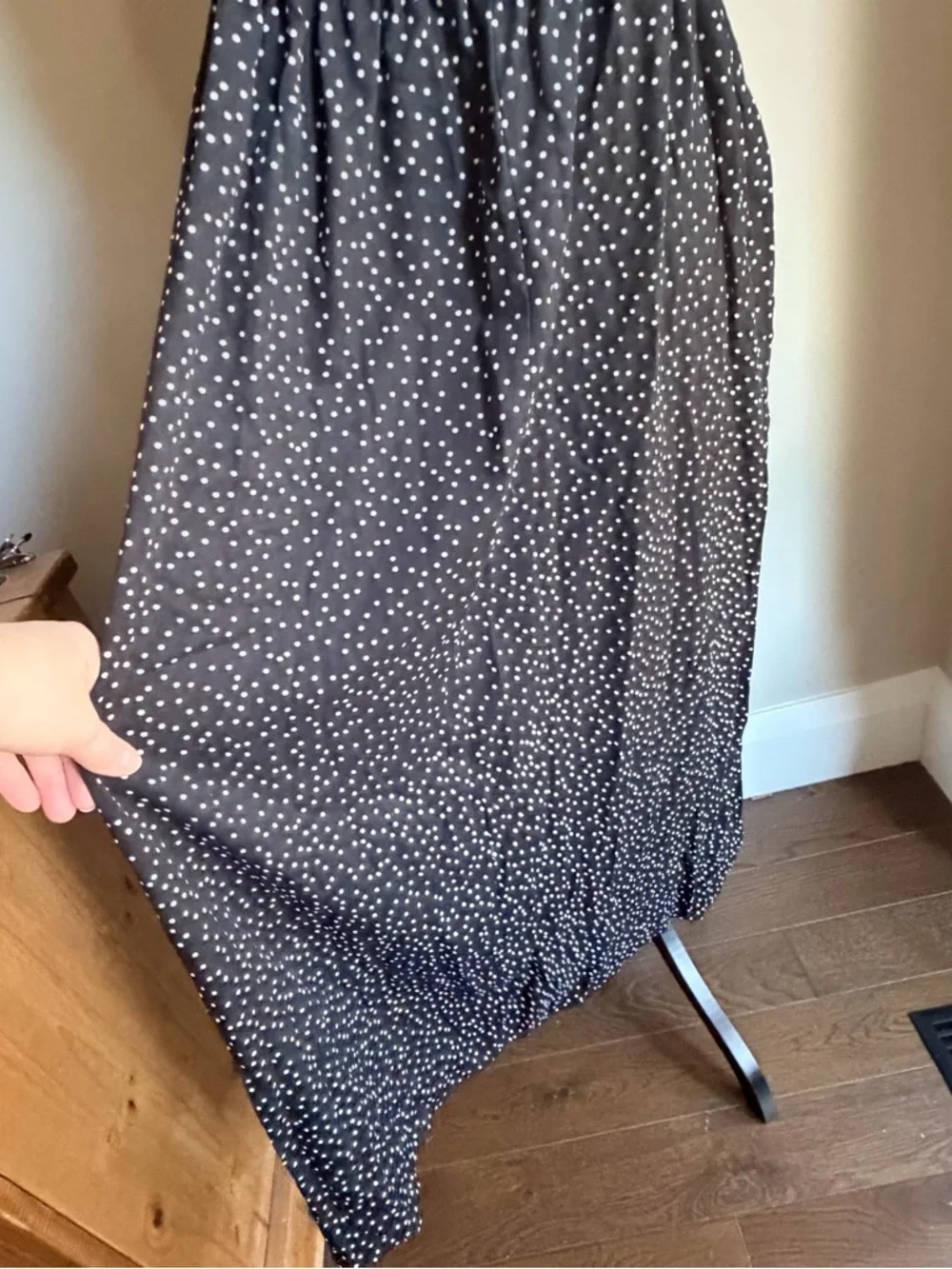 Denver Hayes Black and White Polka Dot Maxi Dress - Picture 12 of 16